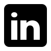 LinkedIn logo icon in black and white.