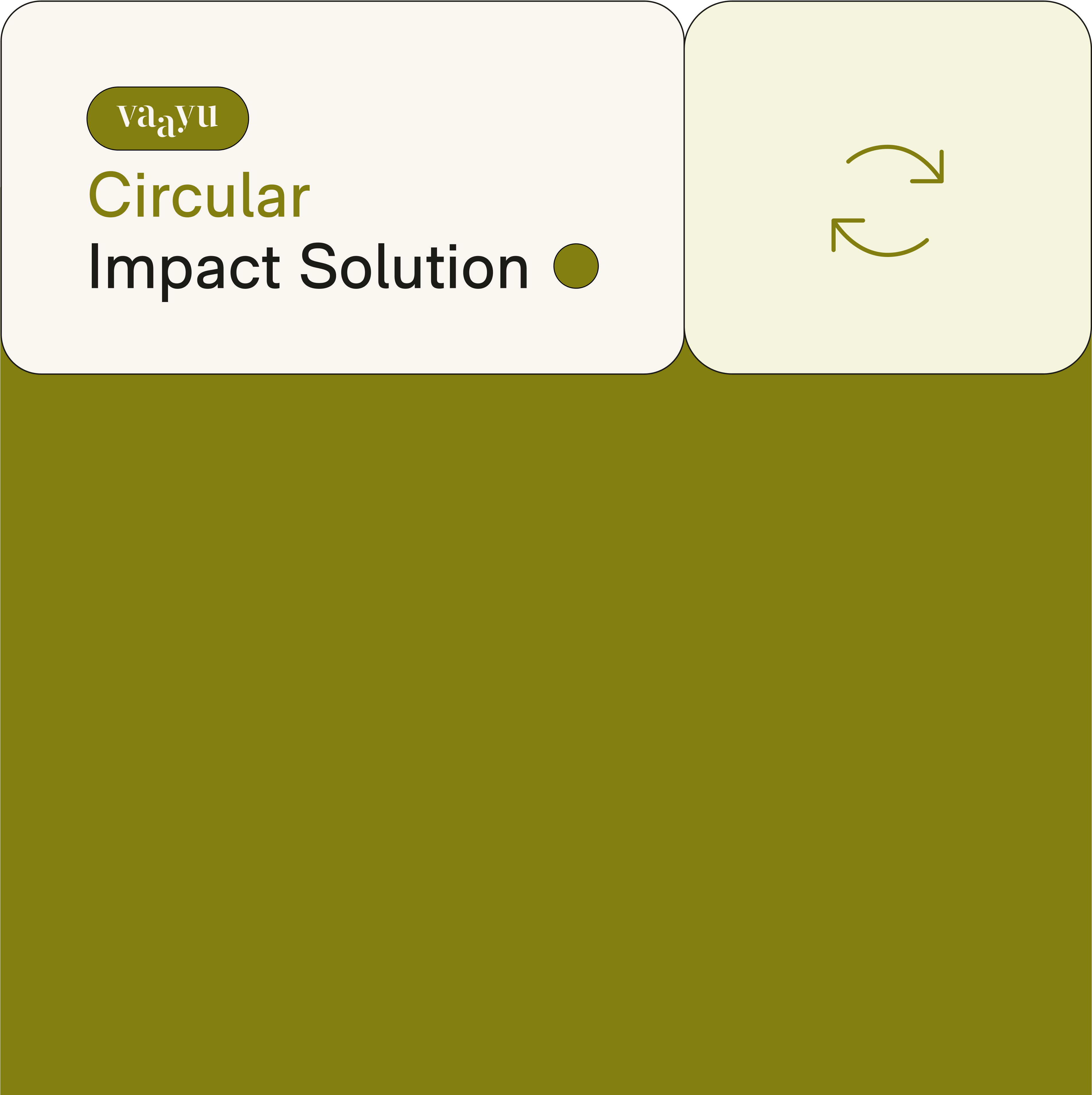 Vaayu Circular Impact Solution logo with circular arrows icon.