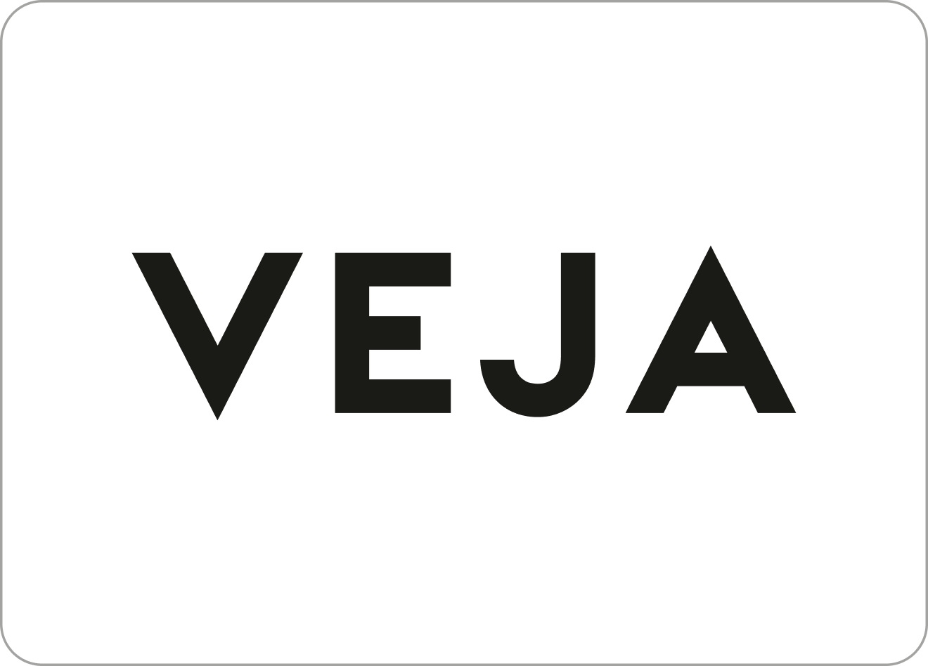 Black uppercase text spelling VEJA on a white background.