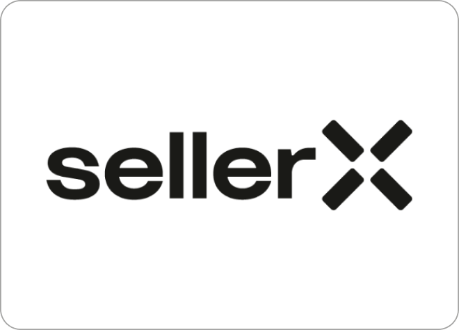 sellerX logo with the word 'seller' followed by a stylized 'X'.