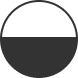 Half-filled circular gauge icon with the top half empty and bottom half shaded.