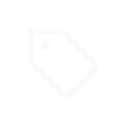Black price tag icon with a hole on the top left corner.