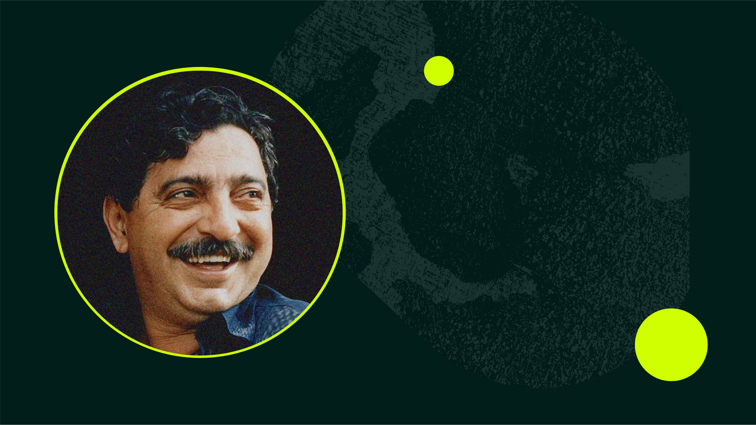 Designed photo of Chico Mendes