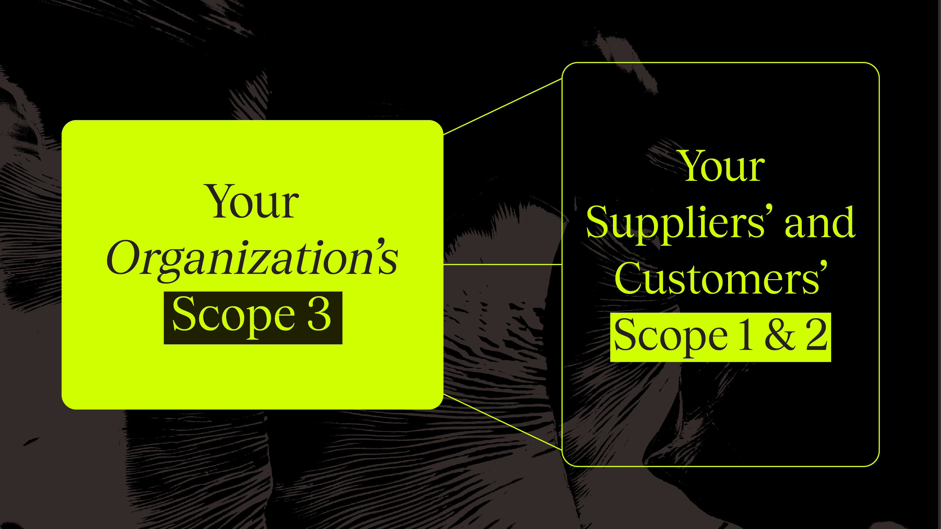 A diagram that shows your Scope 3 emissions are your suppliers' and customers' own Scope 1 and 2 emissions