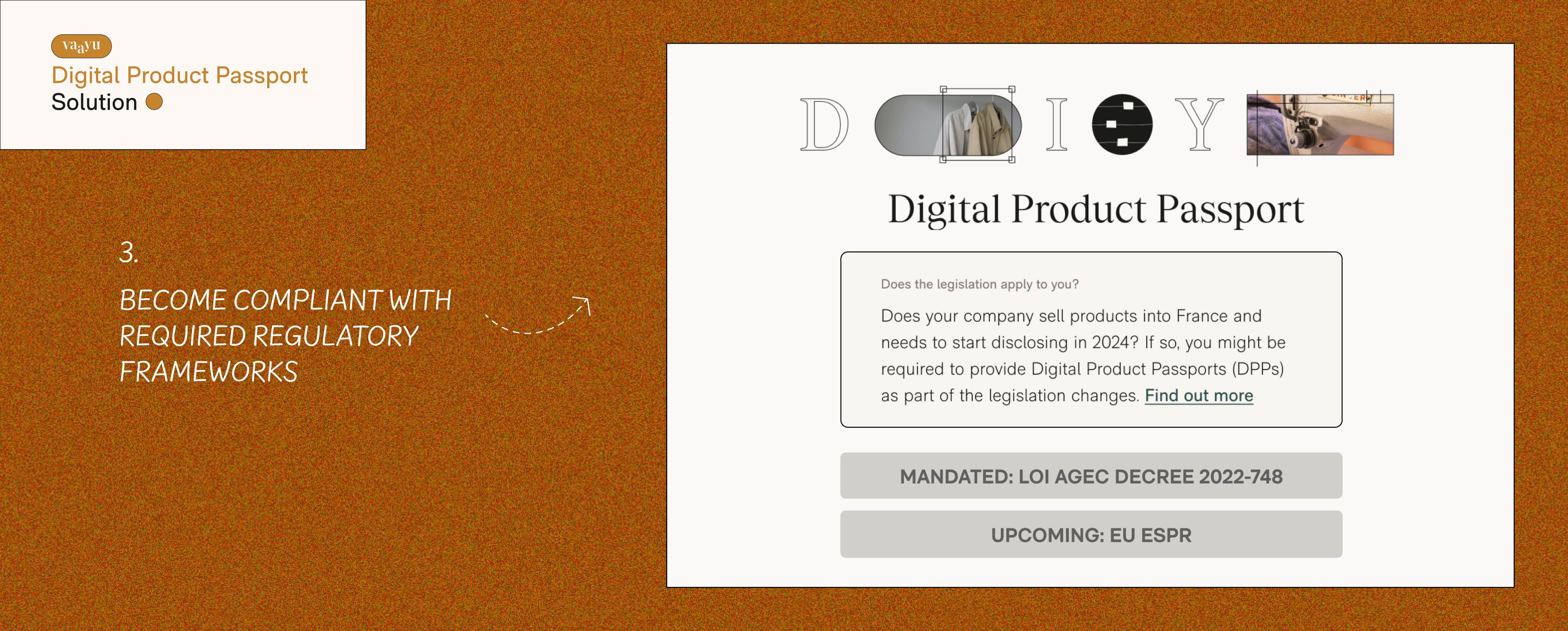 Graphic showing a step-by-step Step 3 on how to create Digital Product Passports